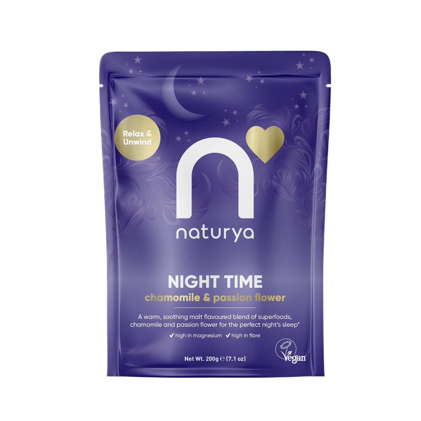 Uklidňující Noční Nápoj s Heřmánkem a Kakaem - Podpora Spánku, Bohatý na Hořčík - 200g