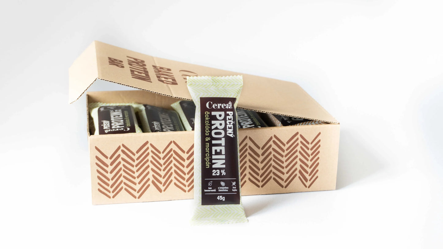 BEZLEPKOVÝ PEČENÝ PROTEIN – ČOKOLÁDA & MARCIPÁN