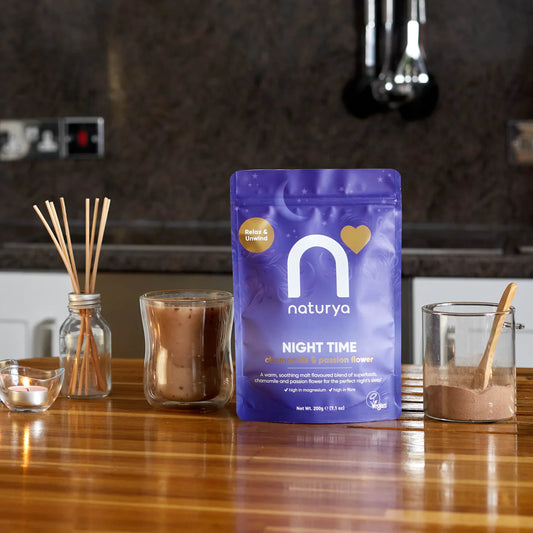 Uklidňující Noční Nápoj s Heřmánkem a Kakaem - Podpora Spánku, Bohatý na Hořčík - 200g