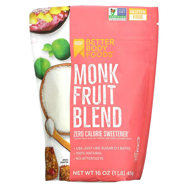 Monk Fruit Sladidlo: Nulové Kalorie, Přírodní a Bezlepkové - 454g