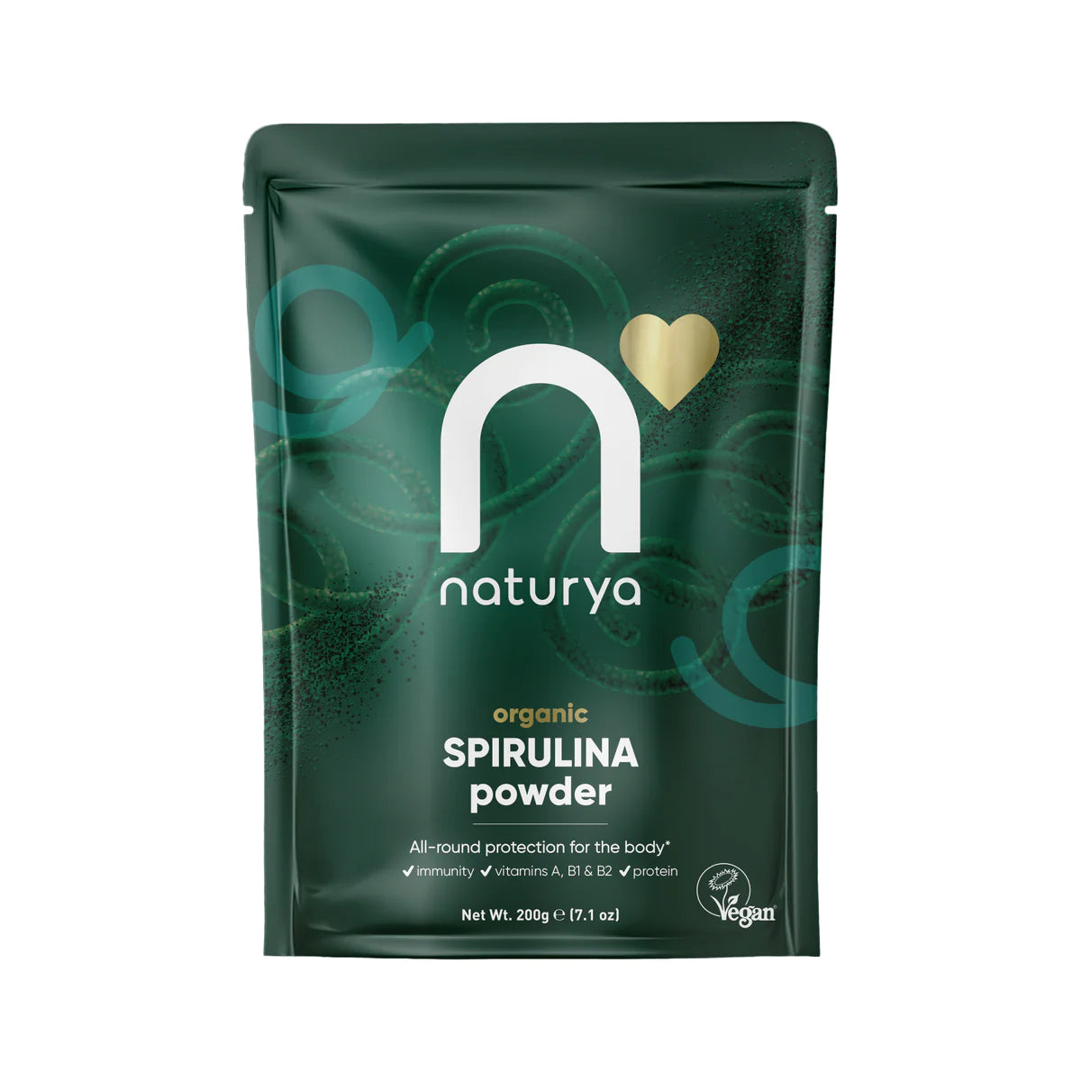 Bio Spirulina Prášek - Podpora Imunity a Srdce, Vegan, Bez Lepku 100g