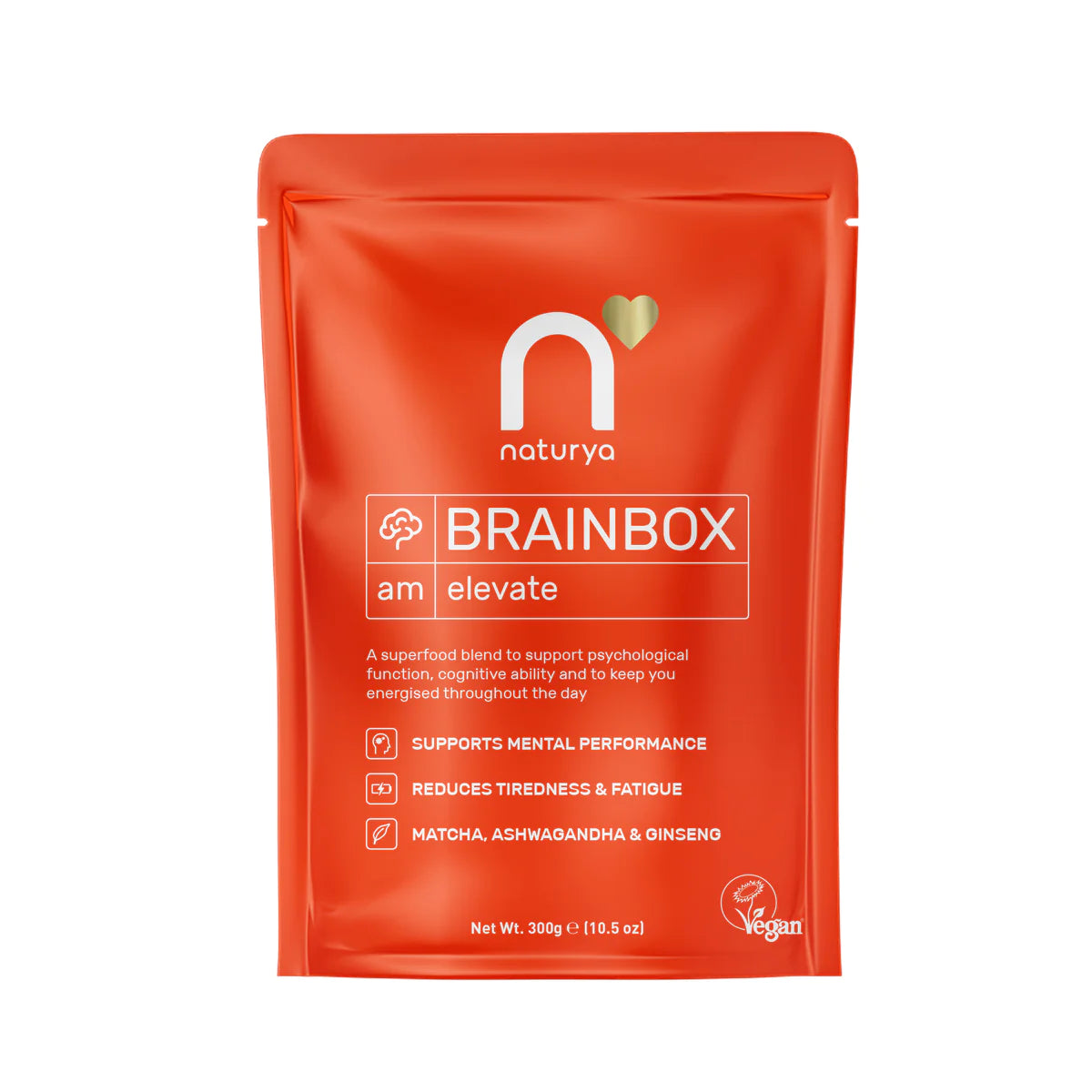 Energetický SuperBrain Koktejl s Matchou, Ashwagandhou a Ženšenem - Bez Přidaného Cukru, 300g