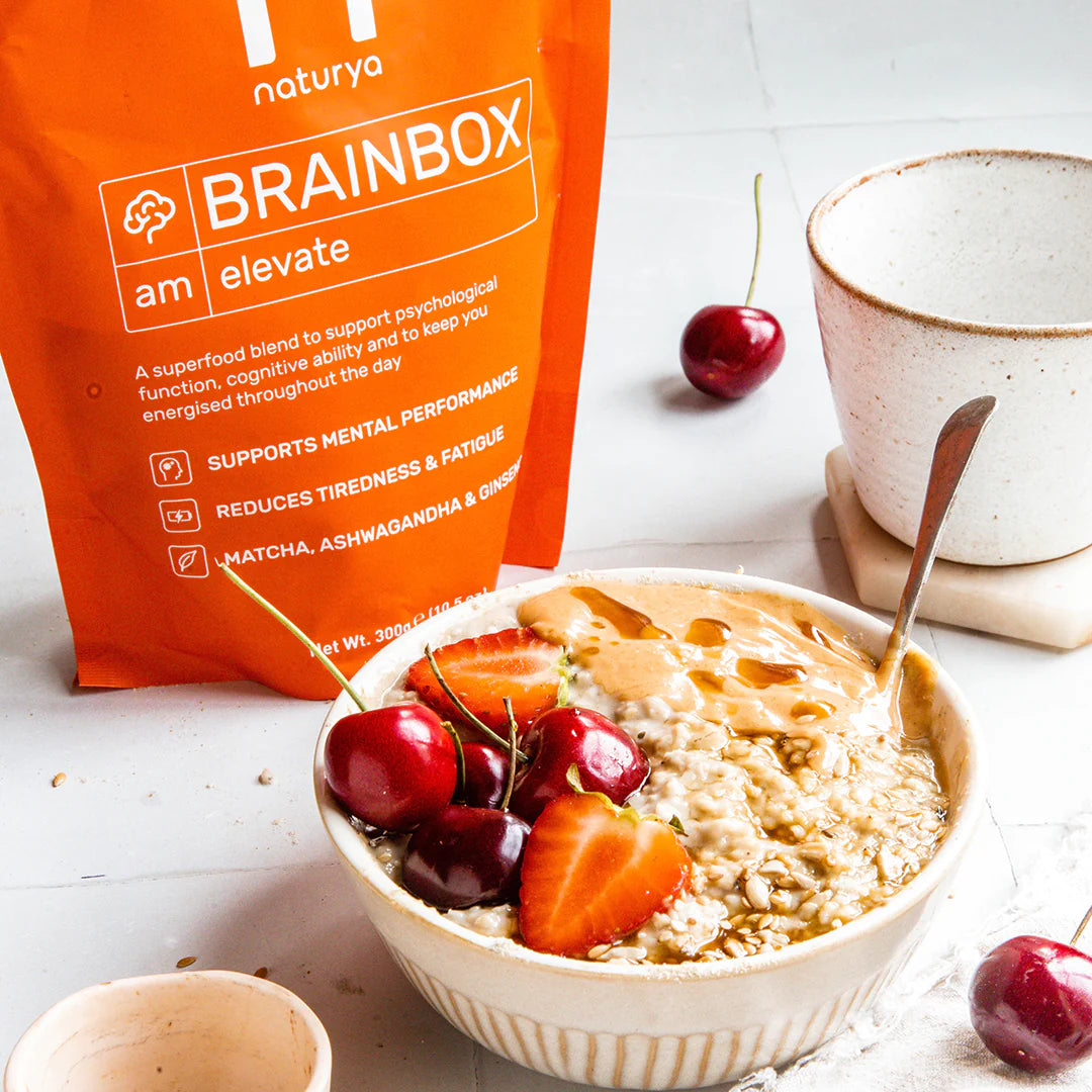 Energetický SuperBrain Koktejl s Matchou, Ashwagandhou a Ženšenem - Bez Přidaného Cukru, 300g