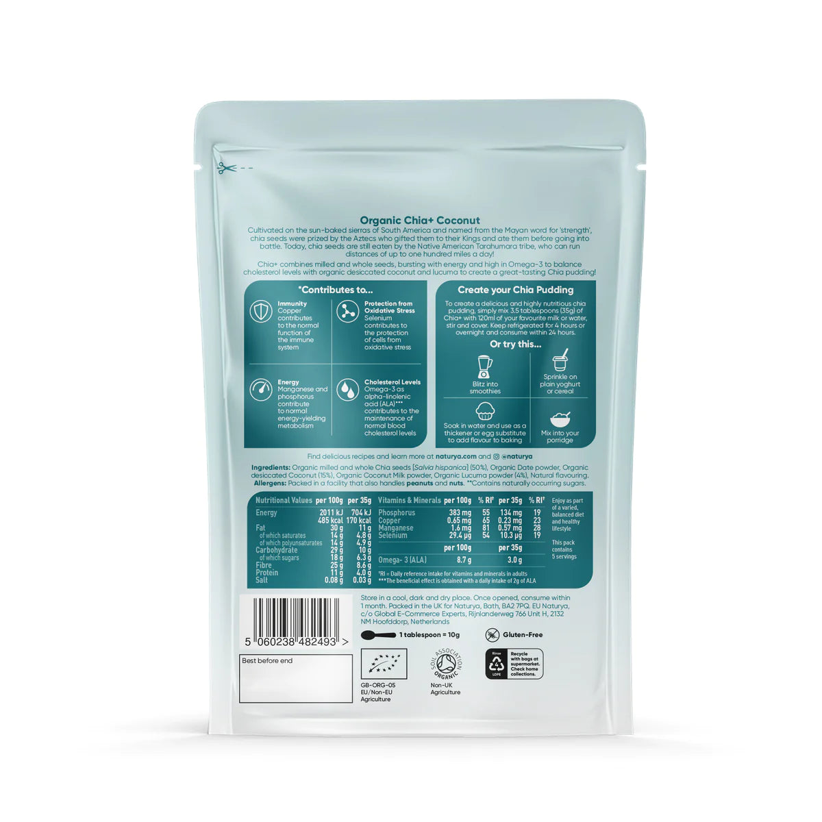 Bio Chia Pudink: Zdravá Snídaně bez Přidaných Cukrů - 175g