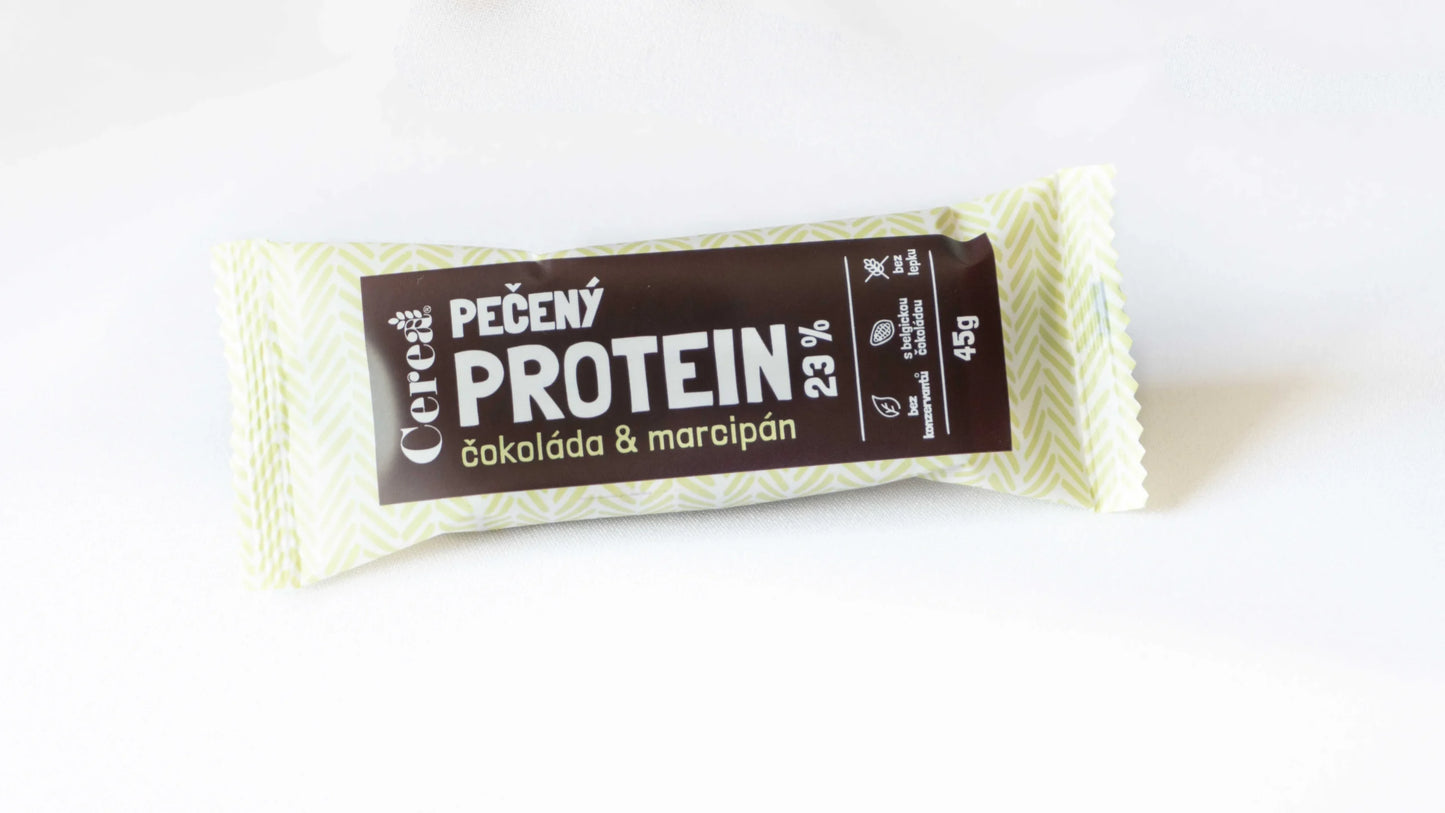 BEZLEPKOVÝ PEČENÝ PROTEIN – ČOKOLÁDA & MARCIPÁN